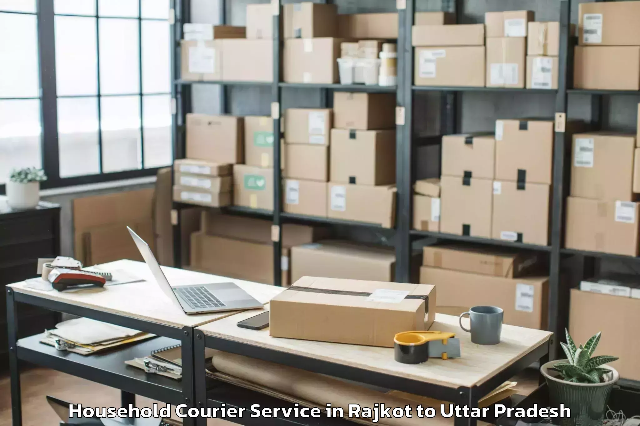 Reliable Rajkot to Hussainganj Household Courier